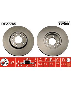 TRW DF2778S DISCO FRENO