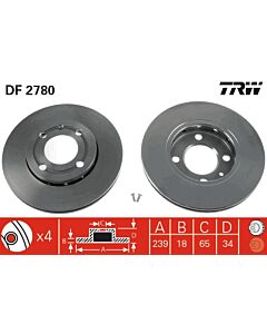 TRW DF2780 DISCO FRENO
