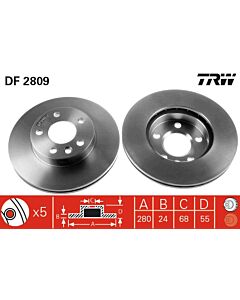 TRW DF2809 DISCO FRENO