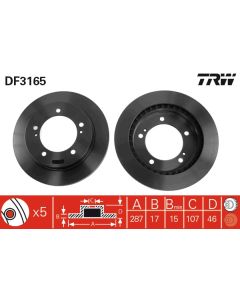 TRW DF3165 DISCO FRENO