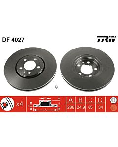 TRW DF4027 DISCO FRENO
