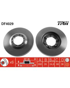 TRW DF4029 DISCO FRENO