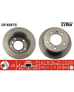 TRW DF4087S DISCO FRENO