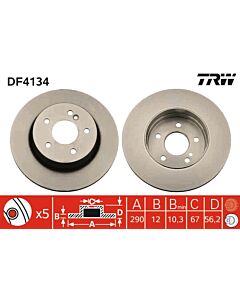 TRW DF4134 DISCO FRENO