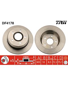 TRW DF4178 DISCO FRENO
