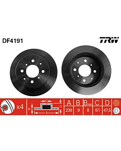 TRW DF4191 DISCO FRENO