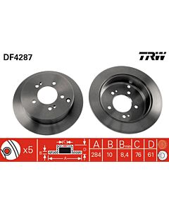 TRW DF4287 DISCO FRENO