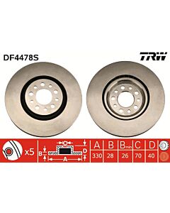 TRW DF4478S DISCO FRENO