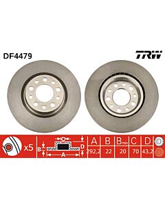 TRW DF4479 DISCO FRENO