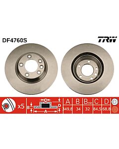 TRW DF4760S DISCO FRENO