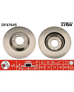 TRW DF4764S DISCO FRENO