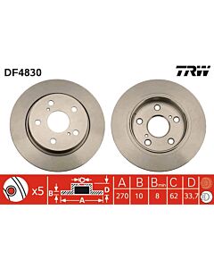TRW DF4830 DISCO FRENO