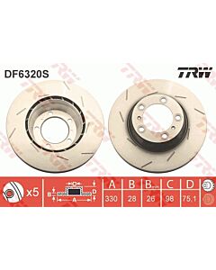 TRW DF6320S DISCO FRENO