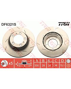 TRW DF6321S DISCO FRENO