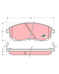TRW GDB1003 KIT PASTIGLIE FRENO, FRENO A DISCO