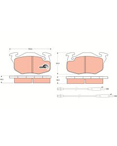 TRW GDB1033 KIT PASTIGLIE FRENO, FRENO A DISCO