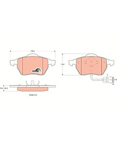 TRW GDB1049 KIT PASTIGLIE FRENO, FRENO A DISCO