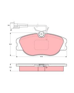 TRW GDB1058 KIT PASTIGLIE FRENO, FRENO A DISCO