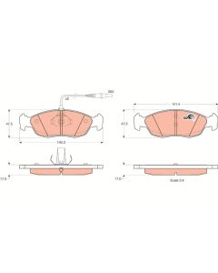 TRW GDB1104 KIT PASTIGLIE FRENO, FRENO A DISCO