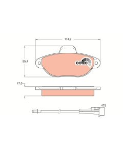 TRW GDB1115 KIT PASTIGLIE FRENO, FRENO A DISCO
