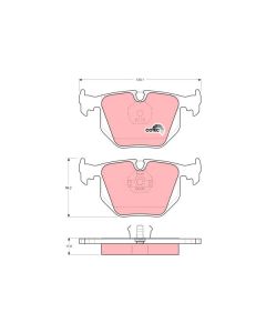 TRW GDB1119 KIT PASTIGLIE FRENO, FRENO A DISCO