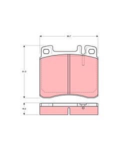TRW GDB1122 KIT PASTIGLIE FRENO, FRENO A DISCO