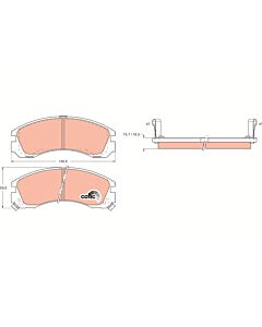 TRW GDB1126 KIT PASTIGLIE FRENO, FRENO A DISCO