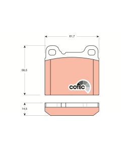 TRW GDB1160 KIT PASTIGLIE FRENO, FRENO A DISCO