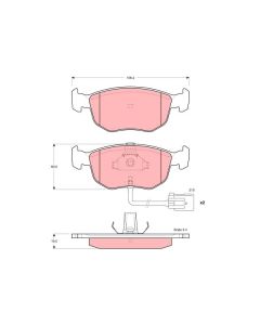TRW GDB1213 KIT PASTIGLIE FRENO, FRENO A DISCO