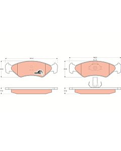 TRW GDB1221 KIT PASTIGLIE FRENO, FRENO A DISCO