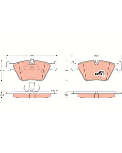 TRW GDB1264 KIT PASTIGLIE FRENO, FRENO A DISCO
