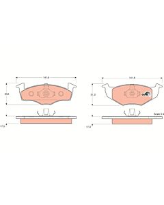 TRW GDB1274 KIT PASTIGLIE FRENO, FRENO A DISCO