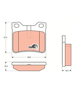 TRW GDB1276 KIT PASTIGLIE FRENO, FRENO A DISCO