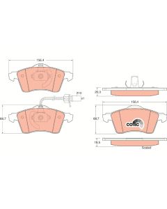 TRW GDB1391 KIT PASTIGLIE FRENO, FRENO A DISCO