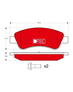TRW GDB1463DTE KIT PASTIGLIE FRENO, FRENO A DISCO