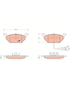 TRW GDB1658 KIT PASTIGLIE FRENO, FRENO A DISCO