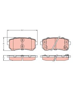 TRW GDB3421 KIT PASTIGLIE FRENO, FRENO A DISCO