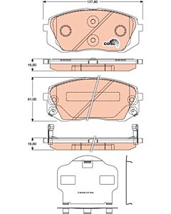 TRW GDB3461 KIT PASTIGLIE FRENO, FRENO A DISCO