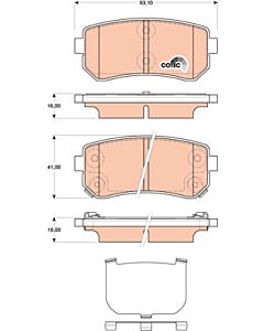 TRW GDB3474 KIT PASTIGLIE FRENO, FRENO A DISCO