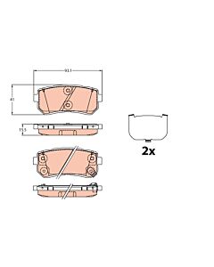 TRW GDB3636 KIT PASTIGLIE FRENO, FRENO A DISCO