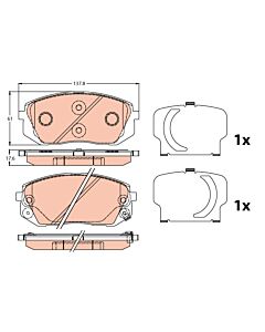 TRW GDB3647 KIT PASTIGLIE FRENO, FRENO A DISCO