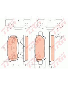 TRW GDB4143 KIT PASTIGLIE FRENO, FRENO A DISCO