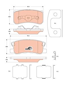 TRW GDB4600 KIT PASTIGLIE FRENO, FRENO A DISCO