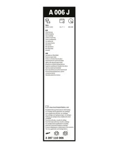 BOSCH 3397110006 SPAZZOLA TERGI