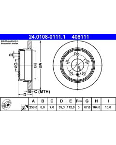 ATE 24010801111 DISCO FRENO