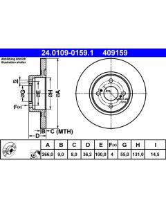 ATE 24010901591 DISCO FRENO