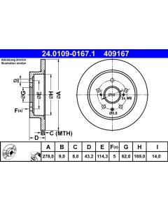 ATE 24010901671 DISCO FRENO