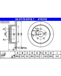 ATE 24011003161 DISCO FRENO