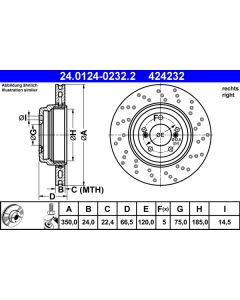 ATE 24012402322 DISCO FRENO