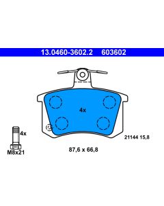 ATE 13046036022 KIT PASTIGLIE FRENO, FRENO A DISCO